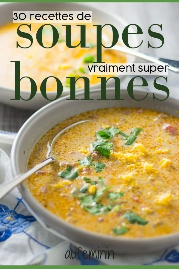 Assortiment de soupes saines et légères dans des bols colorés