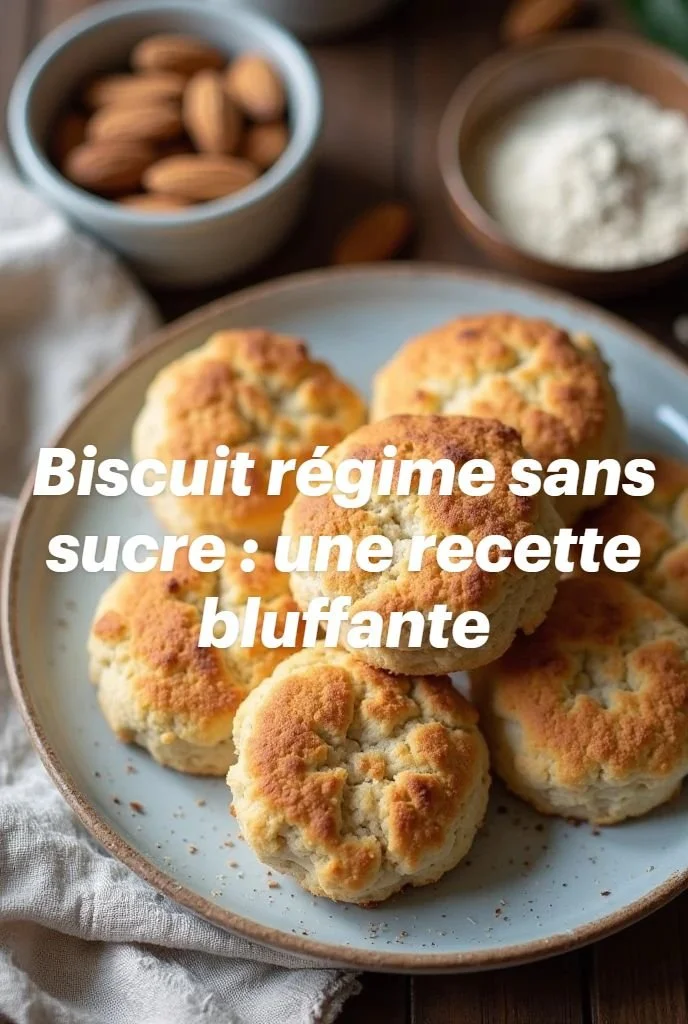 Recette de biscuits sans sucre, délicieuse et saine pour un régime équilibré.