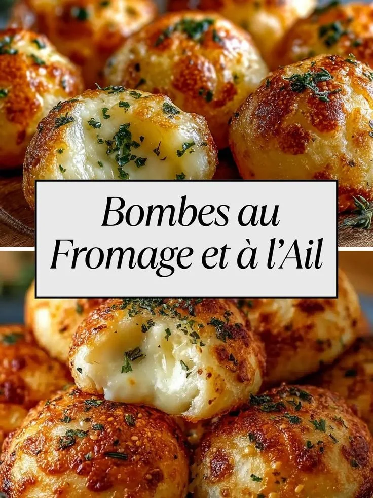 Bombes au Fromage et à l’Ail prêtes à déguster, savourez ces délicieuses bouchées.
