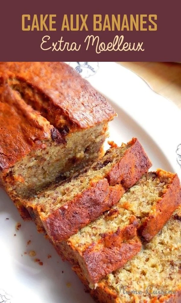Cake aux bananes extra moelleux, une délicieuse recette facile à préparer.