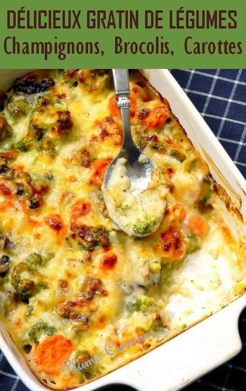 Gratin de légumes riche en saveurs et couleurs, prêt à être dégusté.