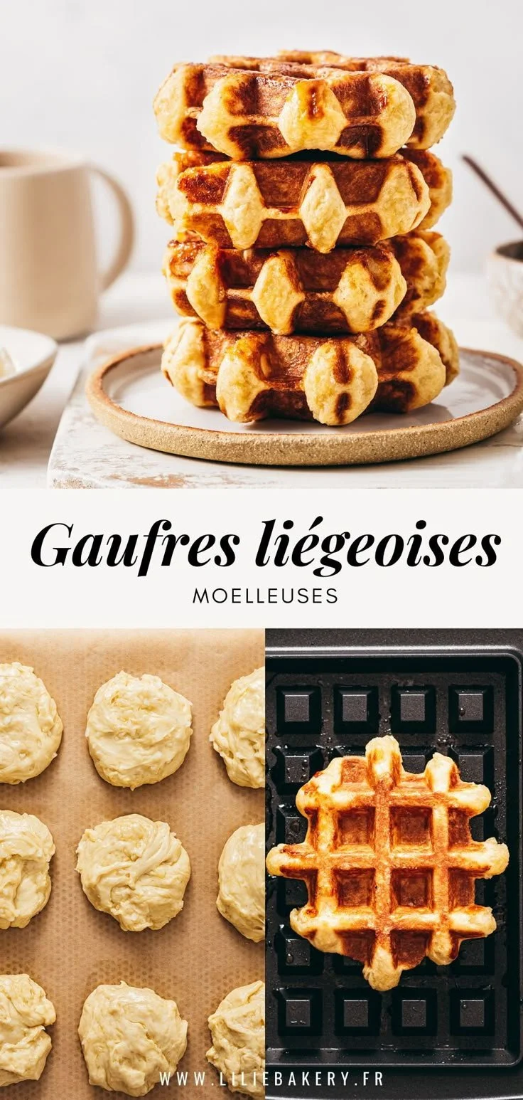 Gaufre Liégeoise croustillante et moelleuse sur une assiette