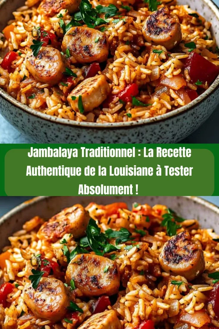 Assiette de jambalaya traditionnel de Louisiane avec ingrédients fresh