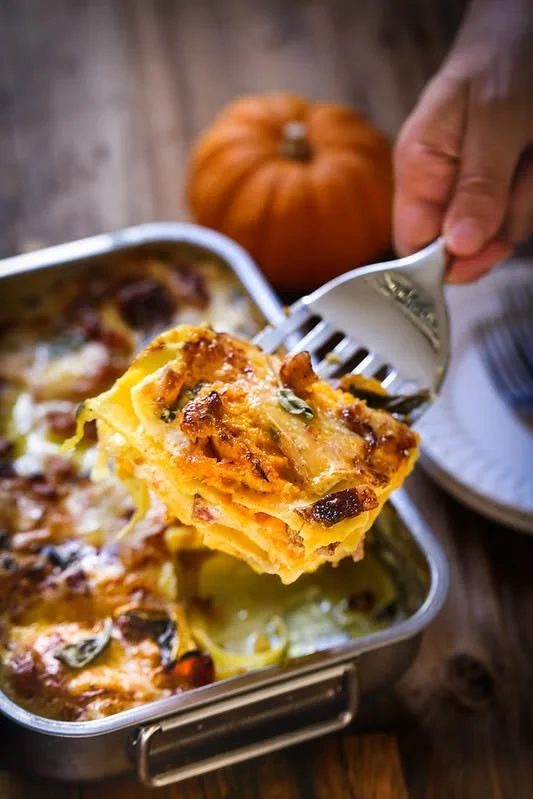 Lasagnes au fromage et à la courge butternut, recette facile et bon marché