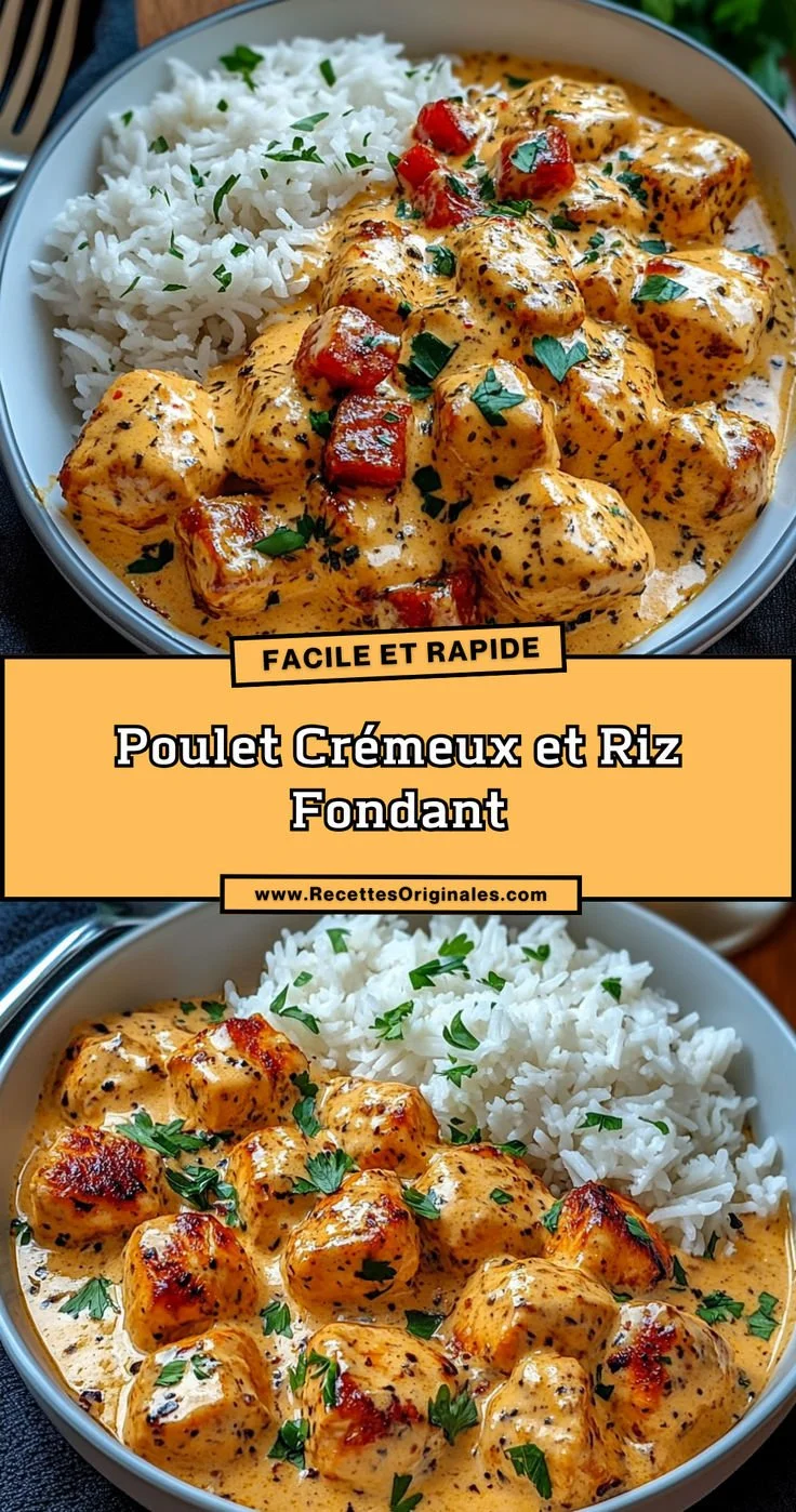 Recette de Poulet Crémeux avec Riz Réconfortant pour un dîner rapide
