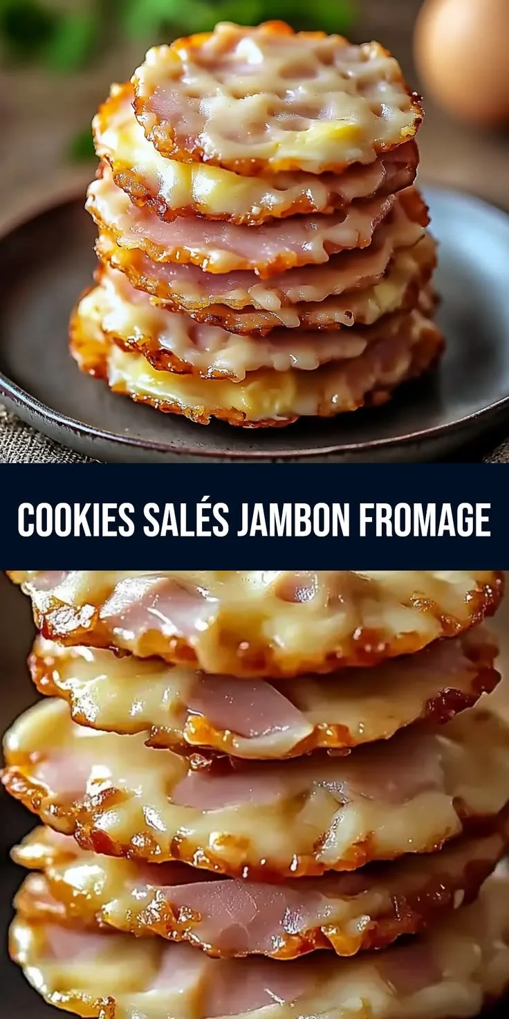 Cookies salés jambon fromage prêts à être dégustés