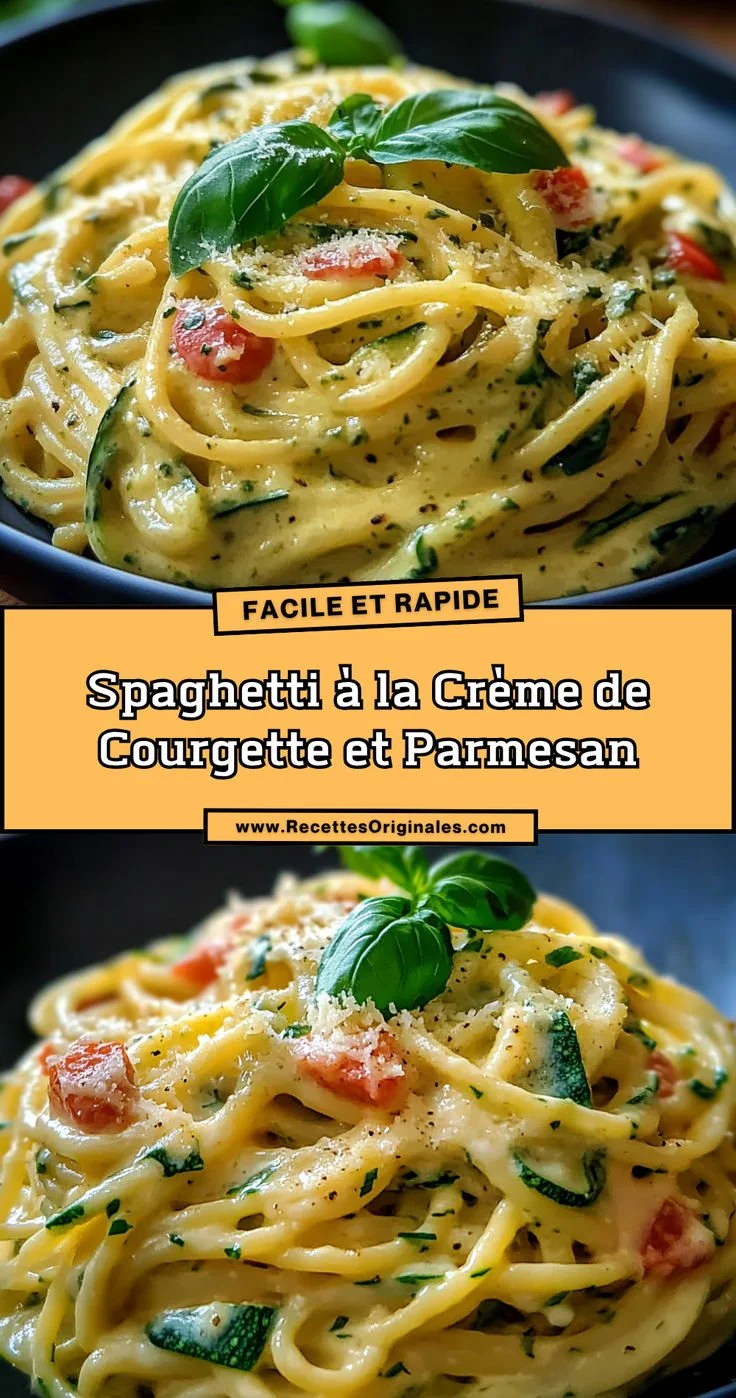 Spaghetti à la crème de courgette, recette facile et rapide