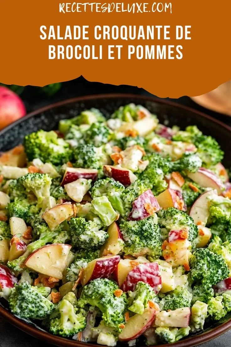 Salade Croquante de Brocoli et Pommes, fraîcheur et vitalité dans une recette saine