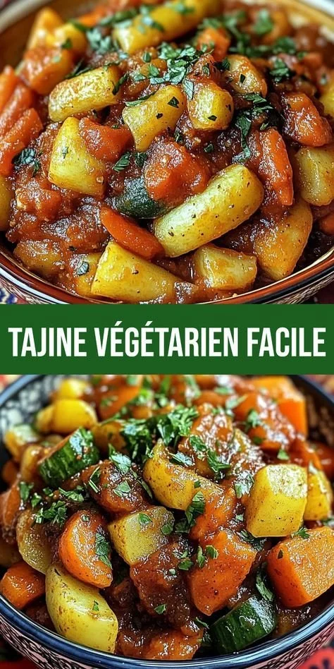 Tajine Magique de Légumes: un plat végétarien coloré et savoureux.