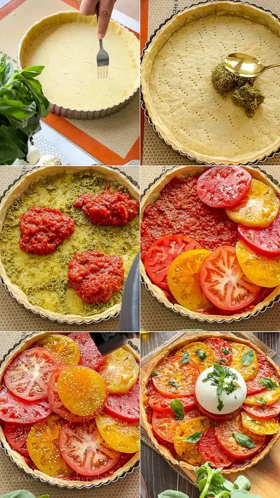 Tarte tomate pesto et mozzarella, une recette savoureuse et colorée