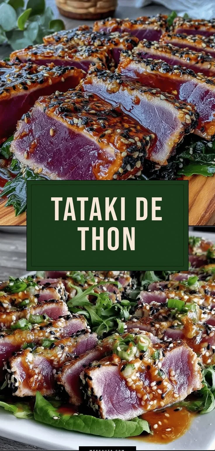 Tataki de thon rouge au sésame, recette japonaise simple et rapide