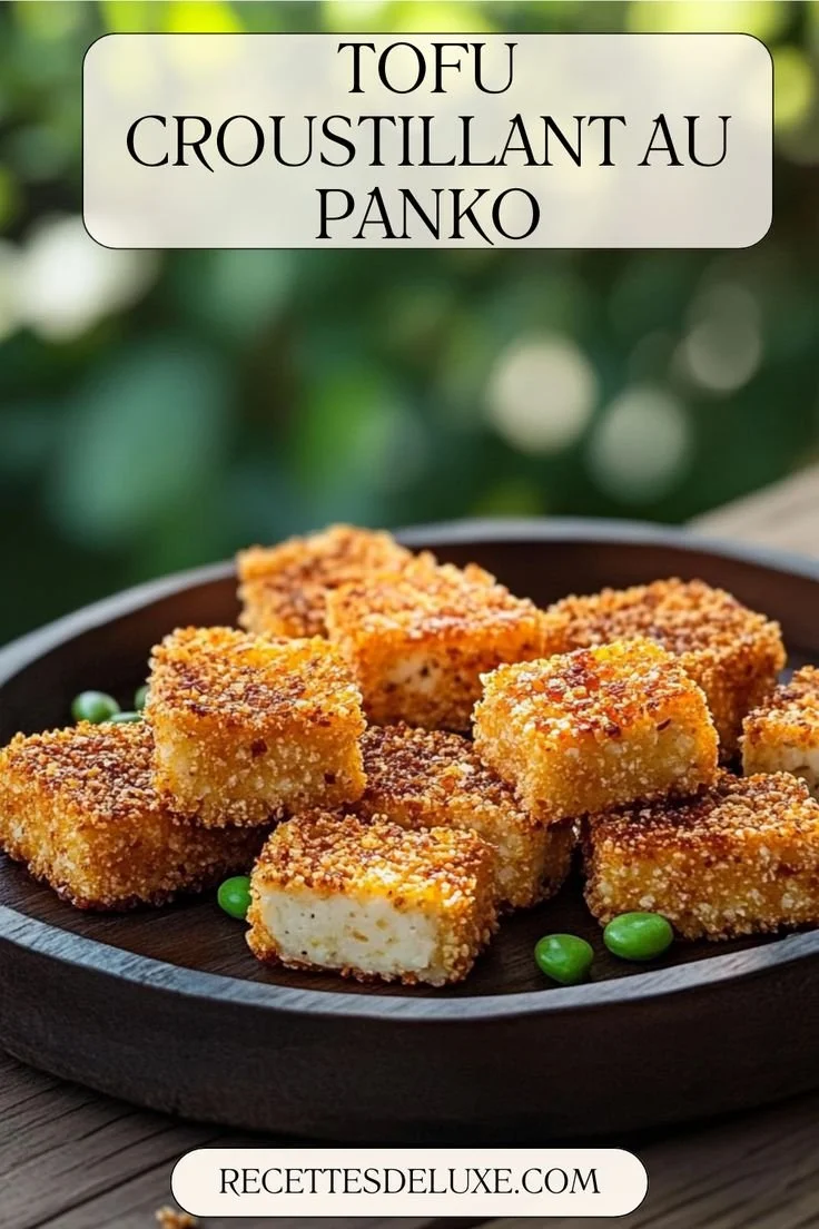 Tofu au Panko croustillant et léger, servi avec des légumes frais.